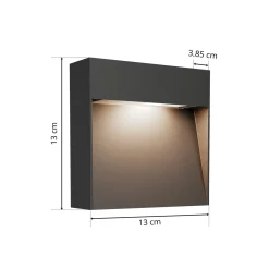 Lucande ulkoseinävalaisin Noreia, 13 cm, antrasiitti, IP65, G9
