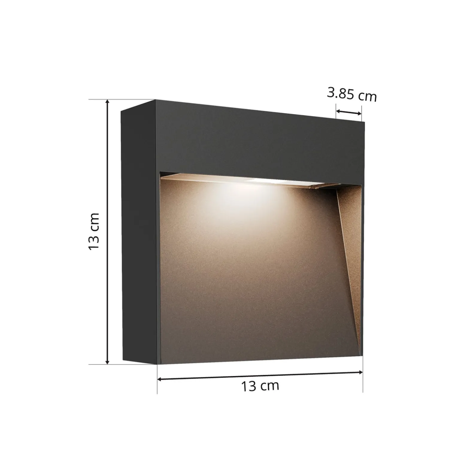 Lucande ulkoseinävalaisin Noreia, 13 cm, antrasiitti, IP65, G9
