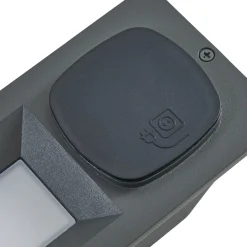 Lucande upotettava LED-seinävalaisin Lachlain, antrasiitti, pistorasia