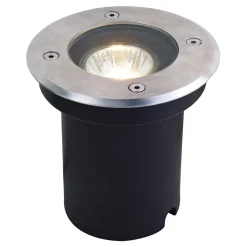 Lucande uppoasennettava lattiavalaisin Ava, Ø 12 cm, pyöreä, IP67, GU10