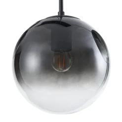 Lucande Veloura riippuvalaisin, 6-lamppuinen, 100 cm, lasi, puu