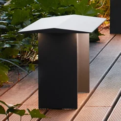 Luceplan Fienile-LED-pollarivalo 32cm tummanharmaa