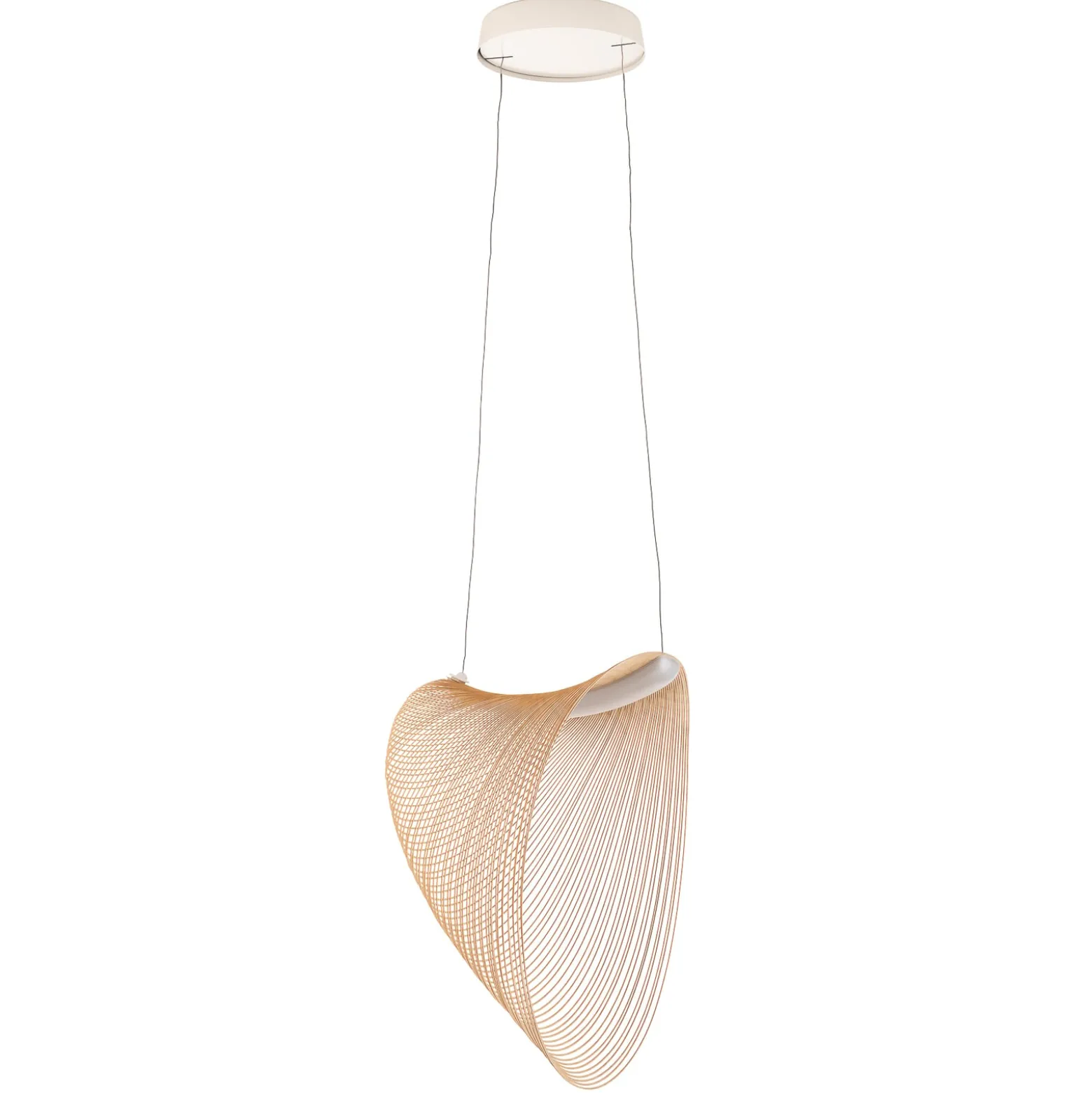 Luceplan Illan LED puinen riippuvalaisin himmennettävä Ø 60 cm