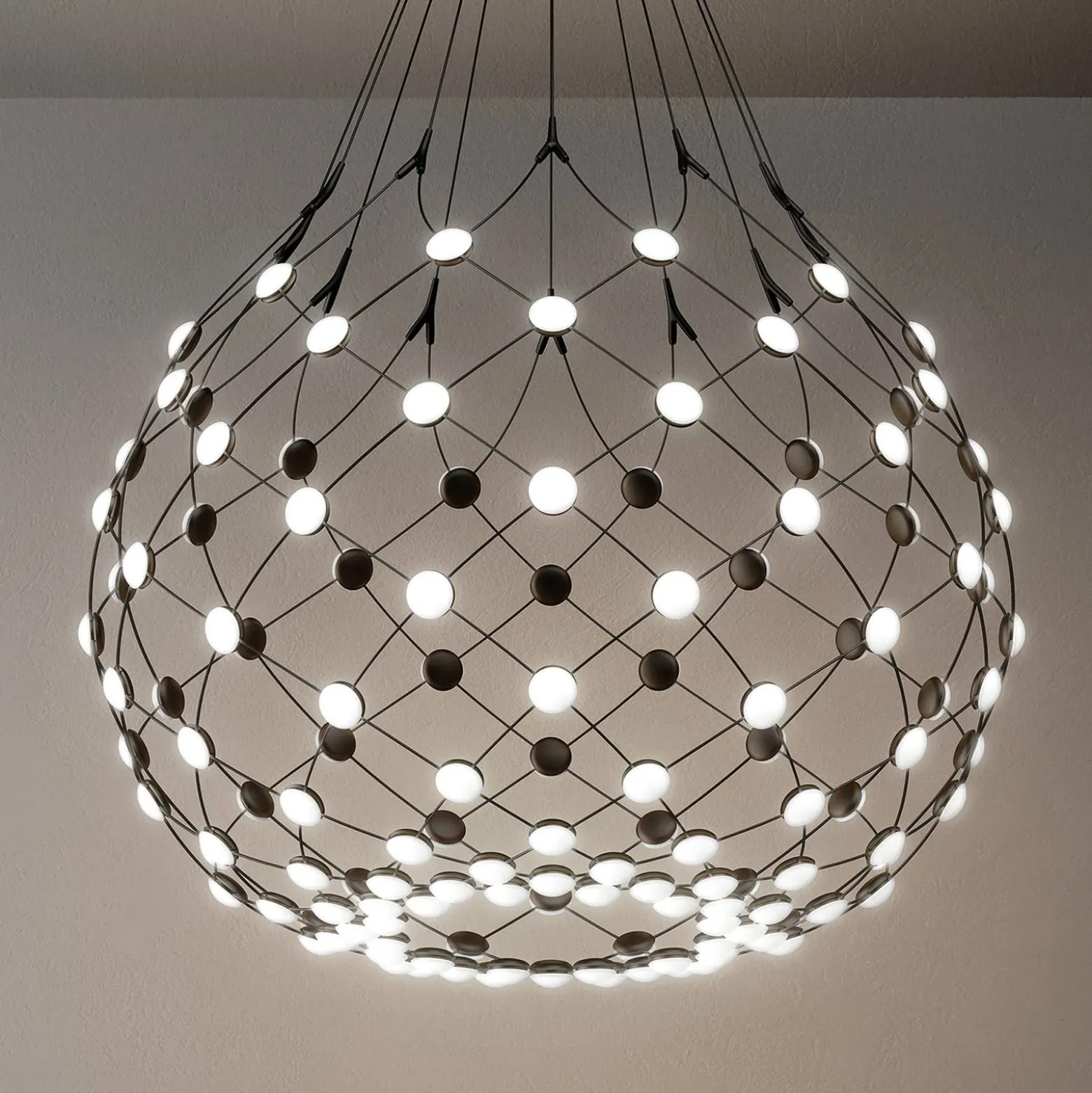 Luceplan Mesh riippuvalaisin Ø 80 cm Wireless 1 m