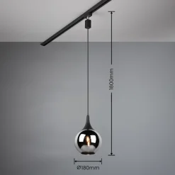 Lumina-riippuvalaisin DUOline, musta/krominvärinen