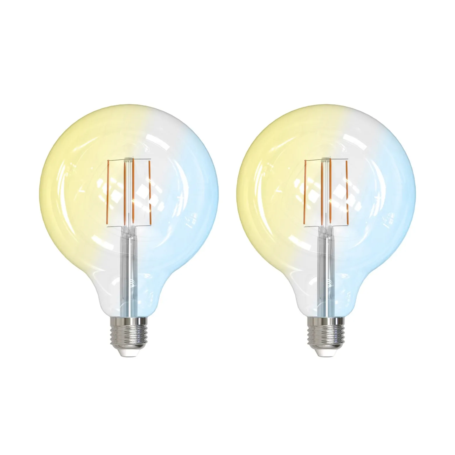 LUUMR Smart LED E27 G125 7W ZigBee Tuya Philips Hue sarja 2 kpl