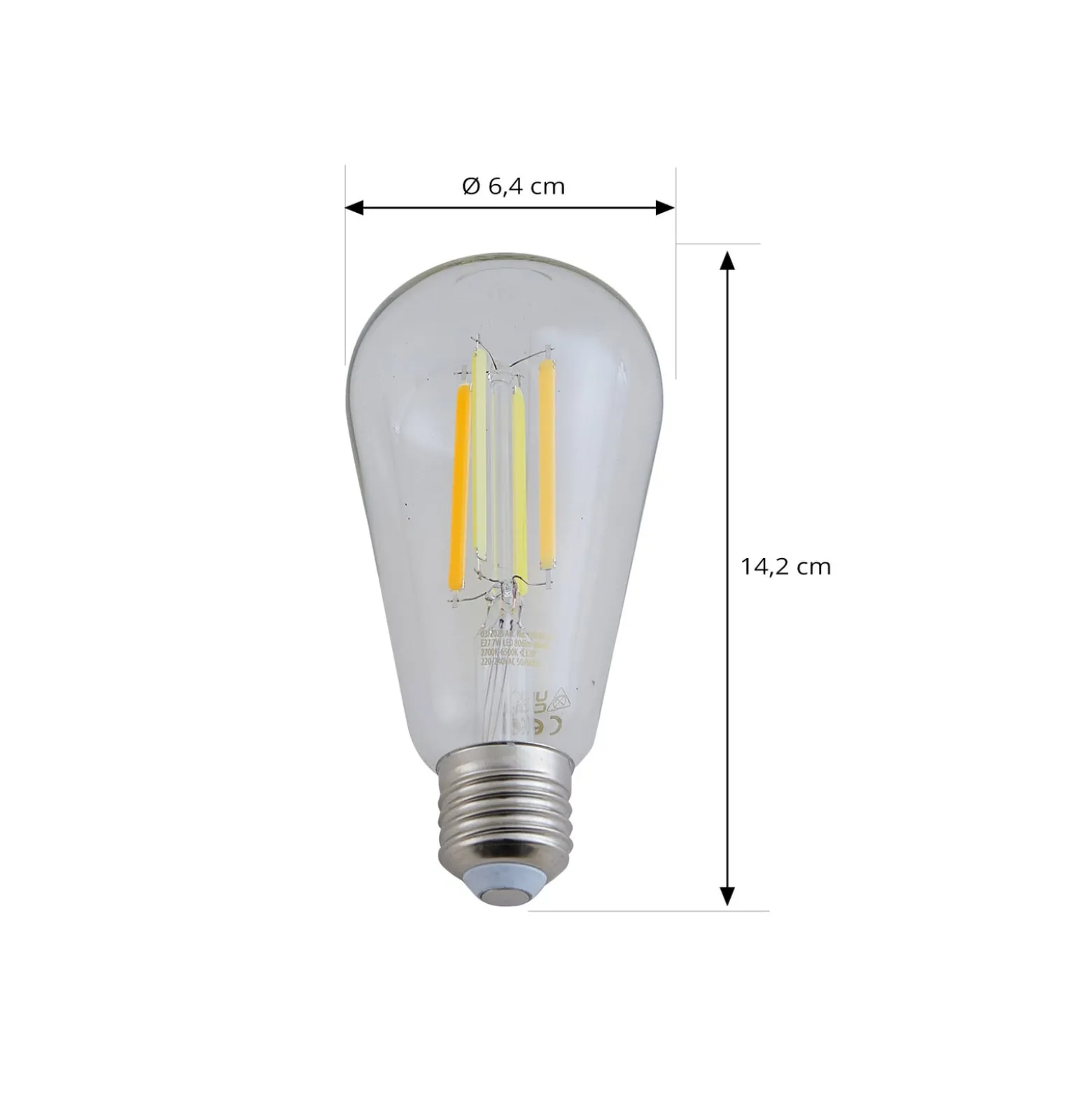 LUUMR Smart LED E27 ST64 7W kirkas ZigBee Hue Tuya