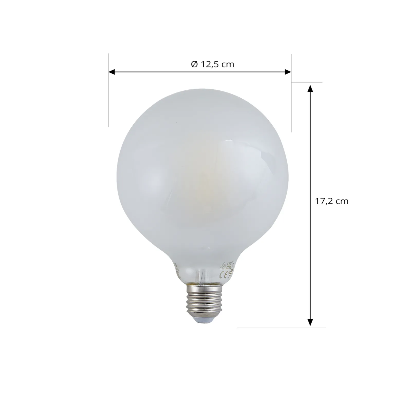 LUUMR Smart LED-lamppu, mattapintainen, E27 G125, 7 W, Tuya WLAN CCT