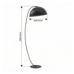 Maavalaisin Arcos, musta, korkeus 150 cm, metalli