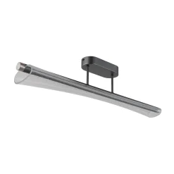 Malinda-LED-kattovalaisin, kirkas/antrasiitti, pituus 81 cm, CCT