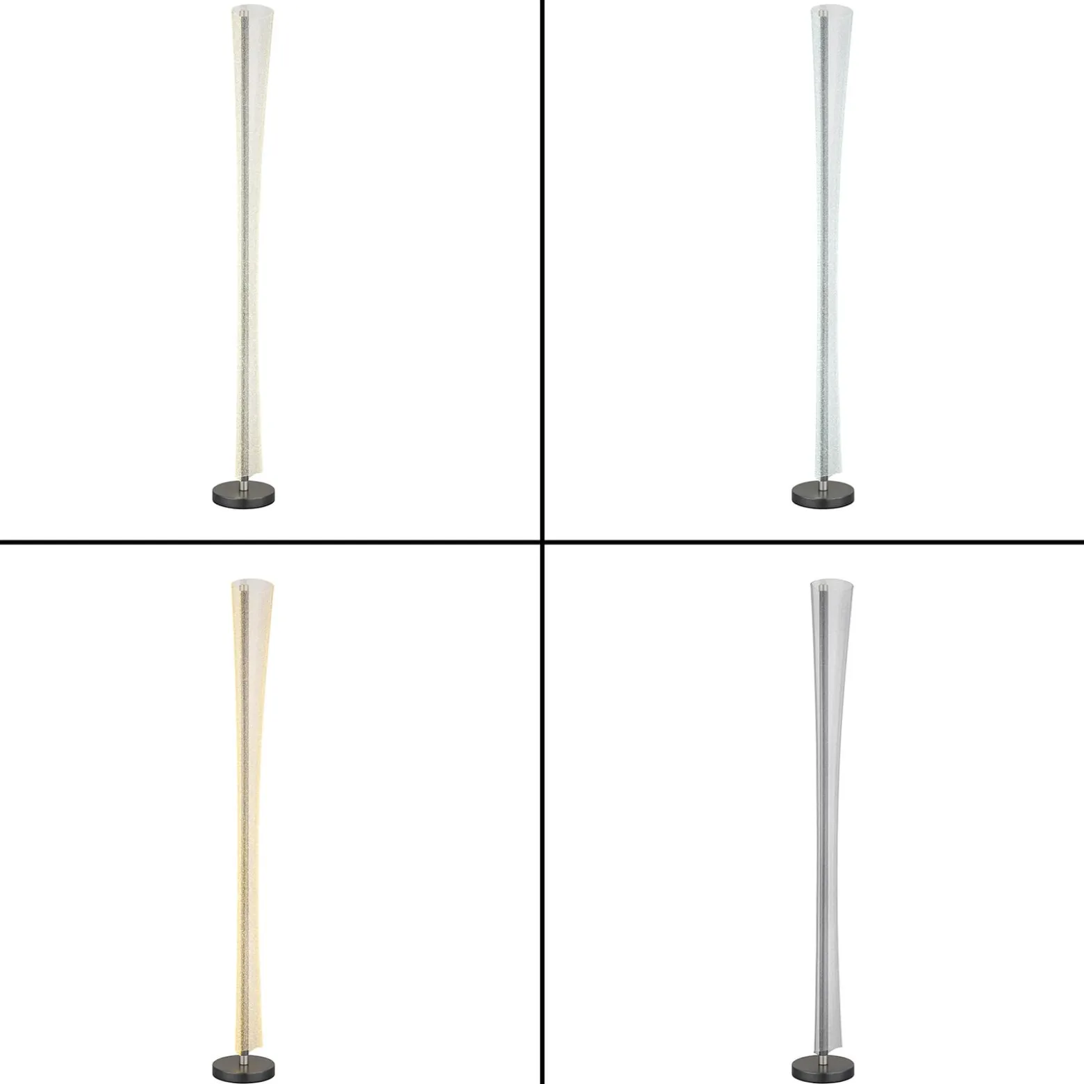 Malinda-LED-lattiavalo, kirkas/antrasiitti, korkeus 155 cm, CCT