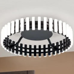 Mansion LED-kattovalaisin, musta ja valkoinen Ø 43 cm