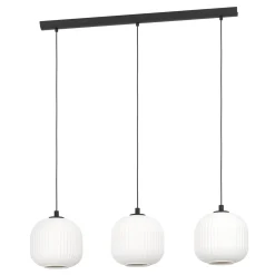 Mantunalle-riippuvalaisin, pituus 120 cm, musta/valkoinen, 3-valo.