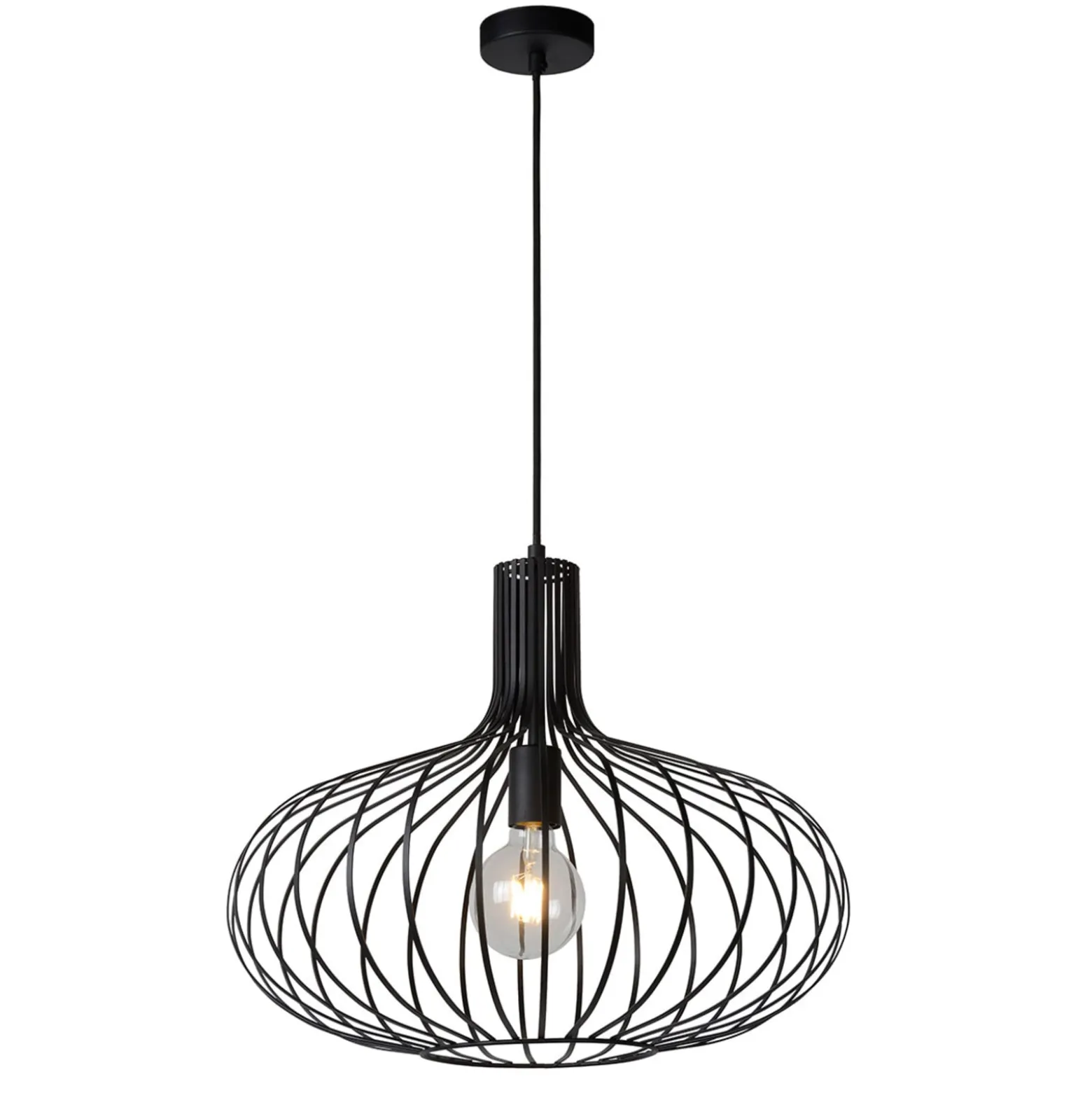 Manuela häkki-riippuvalaisin, musta, 50 cm