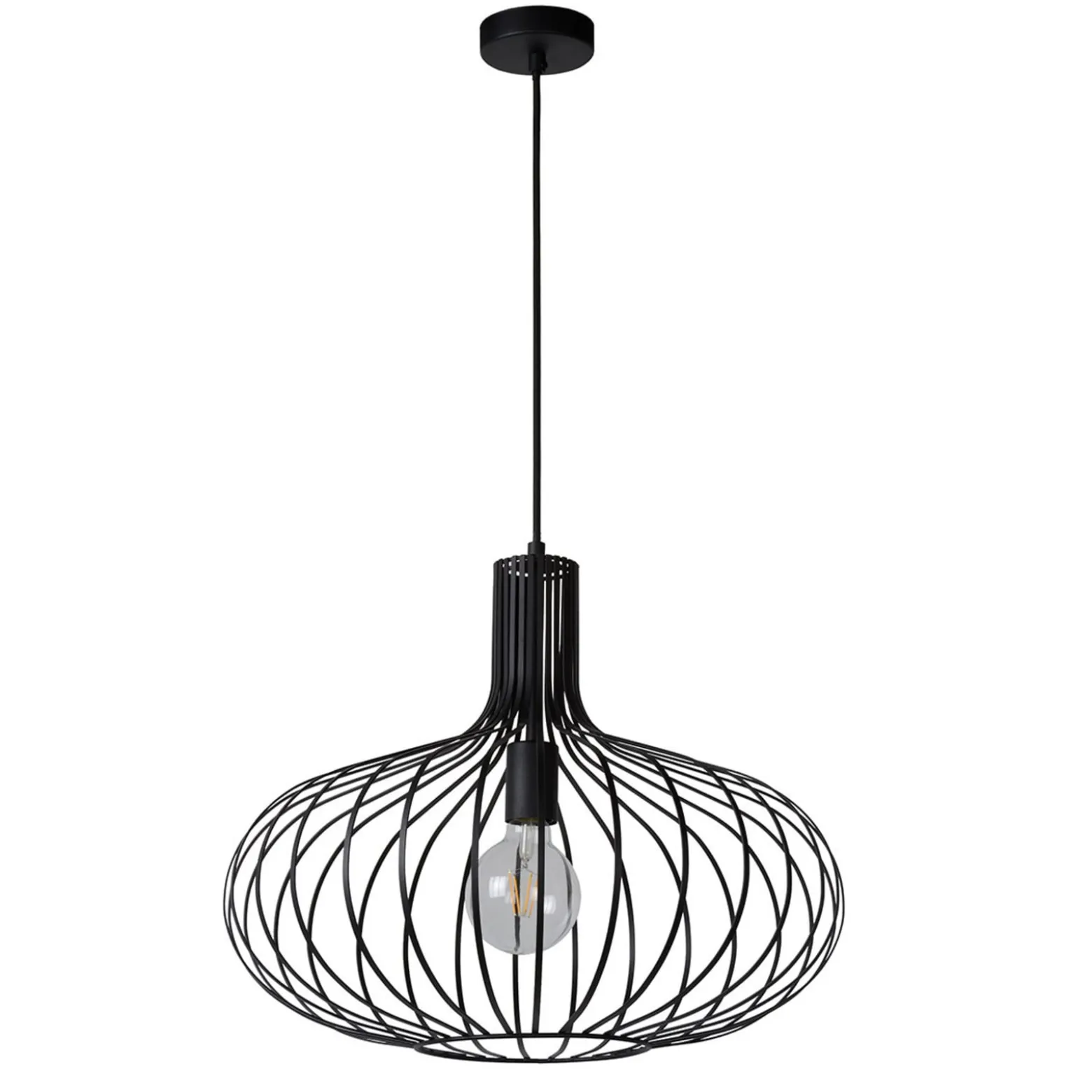 Manuela häkki-riippuvalaisin, musta, 50 cm