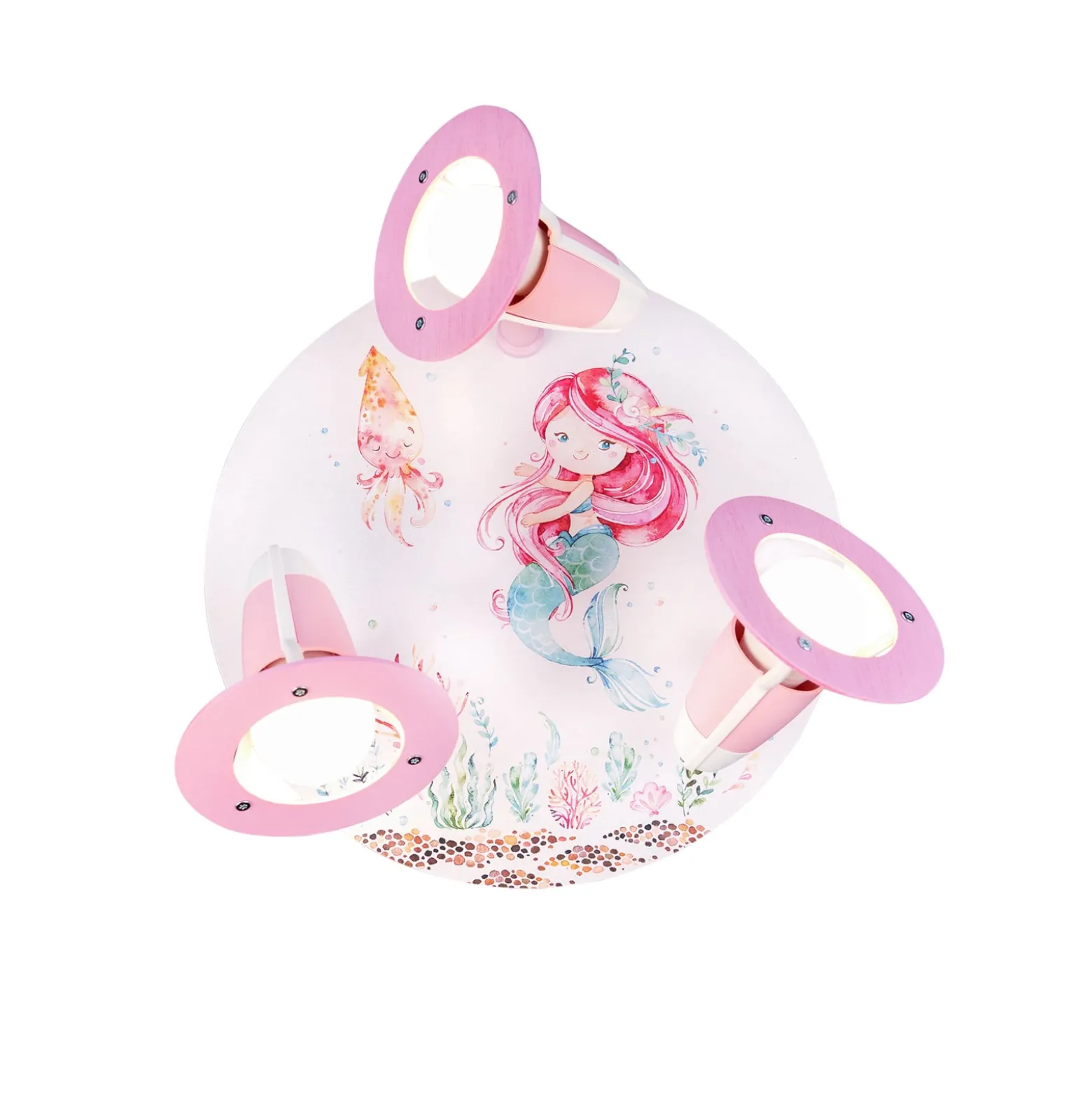 Mara merenneito kattokruunu, valkoinen/vaaleanpunainen, Ø 29 cm, E14