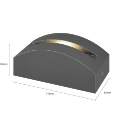 Marka LED-ulkovalaisin, tummanharmaa alumiini