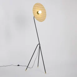 MARKET SET Gatsby-lattiavalaisin, myra, kolmijalka, Ø 50 cm, E27
