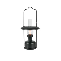 Markslöjd LED-akkupöytävalaisin Fanos, musta, himmennettävä, IP44