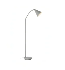 Markslöjd LED-lattiavalaisin Funil, harmaa, metalli, himmennettävä