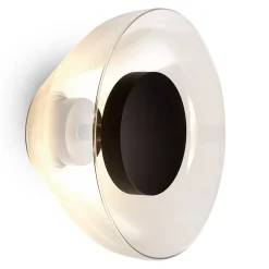 MARSET Aura LED-seinävalaisin, Ø 18 cm, läpinäkyvä