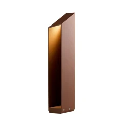 MARSET LED-pollarilamppu Domus, korkeus 55 cm, ruosteenvärinen alumiini