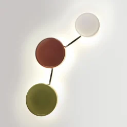 MARSET LED-seinälamppu Caramel, ruskea, Ø 28 cm, TRIAC, lasi