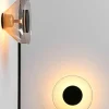 MARSET LED-seinävalaisin Aura, Ø 18 cm, savuharmaa/läpinäkyvä