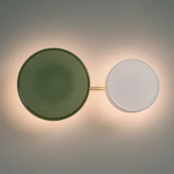 MARSET LED-seinävalaisin Caramel, opaali, Ø 22 cm, TRIAC, lasi