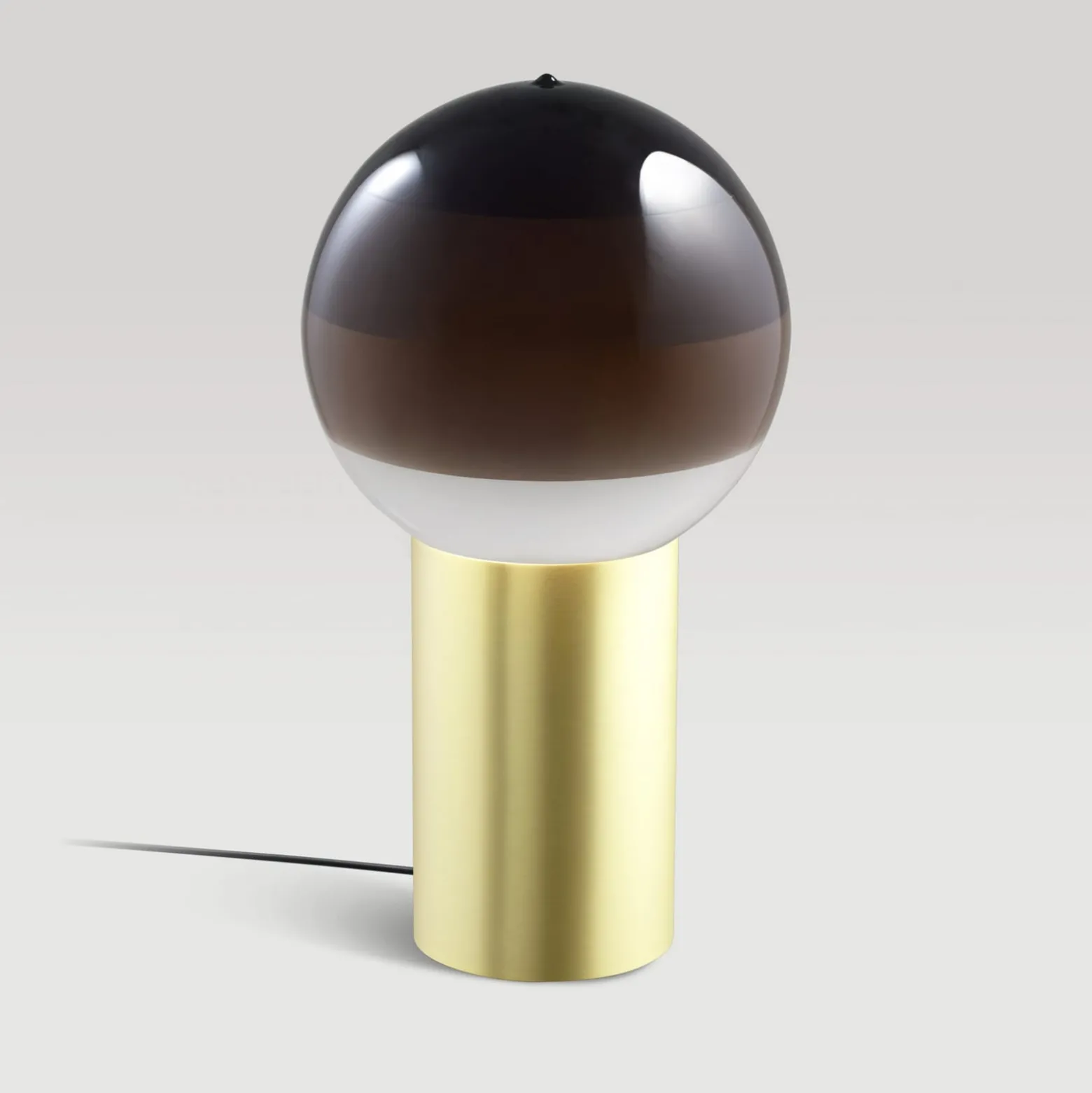 MARSET pöytälamppu Dipping Light, korkeus 22 cm, ruskea/messinki
