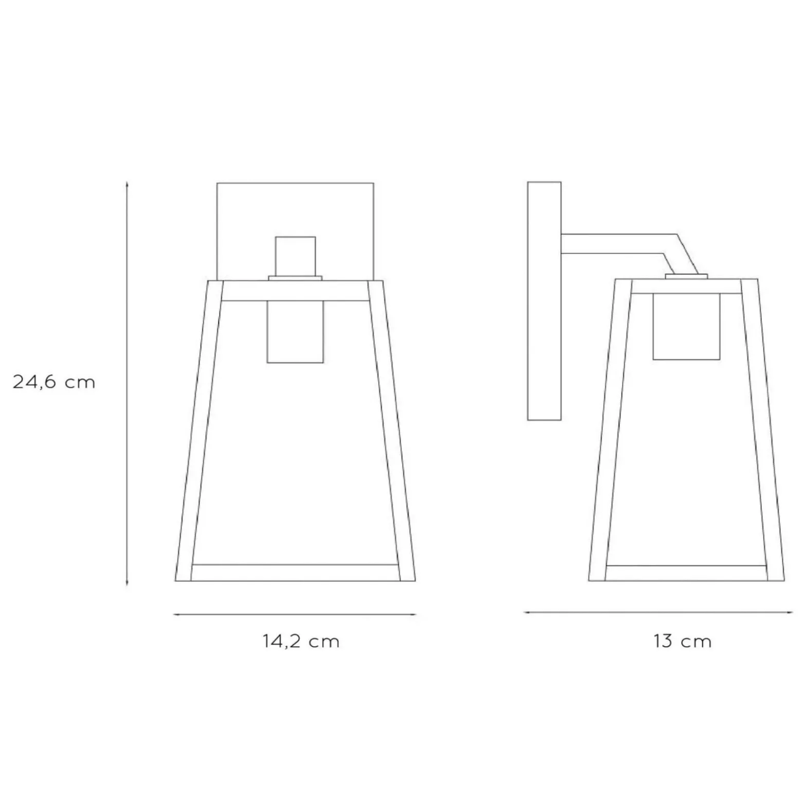 Matslot ulkoseinävalaisin, korkeus 24,6 cm