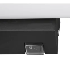 Mattimo LED-seinävalaisin, leveys 80 cm, musta, kytkin