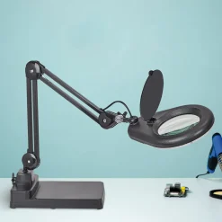 MAULviso LED-suurennuslasivalaisin, musta, 48 cm, metallia