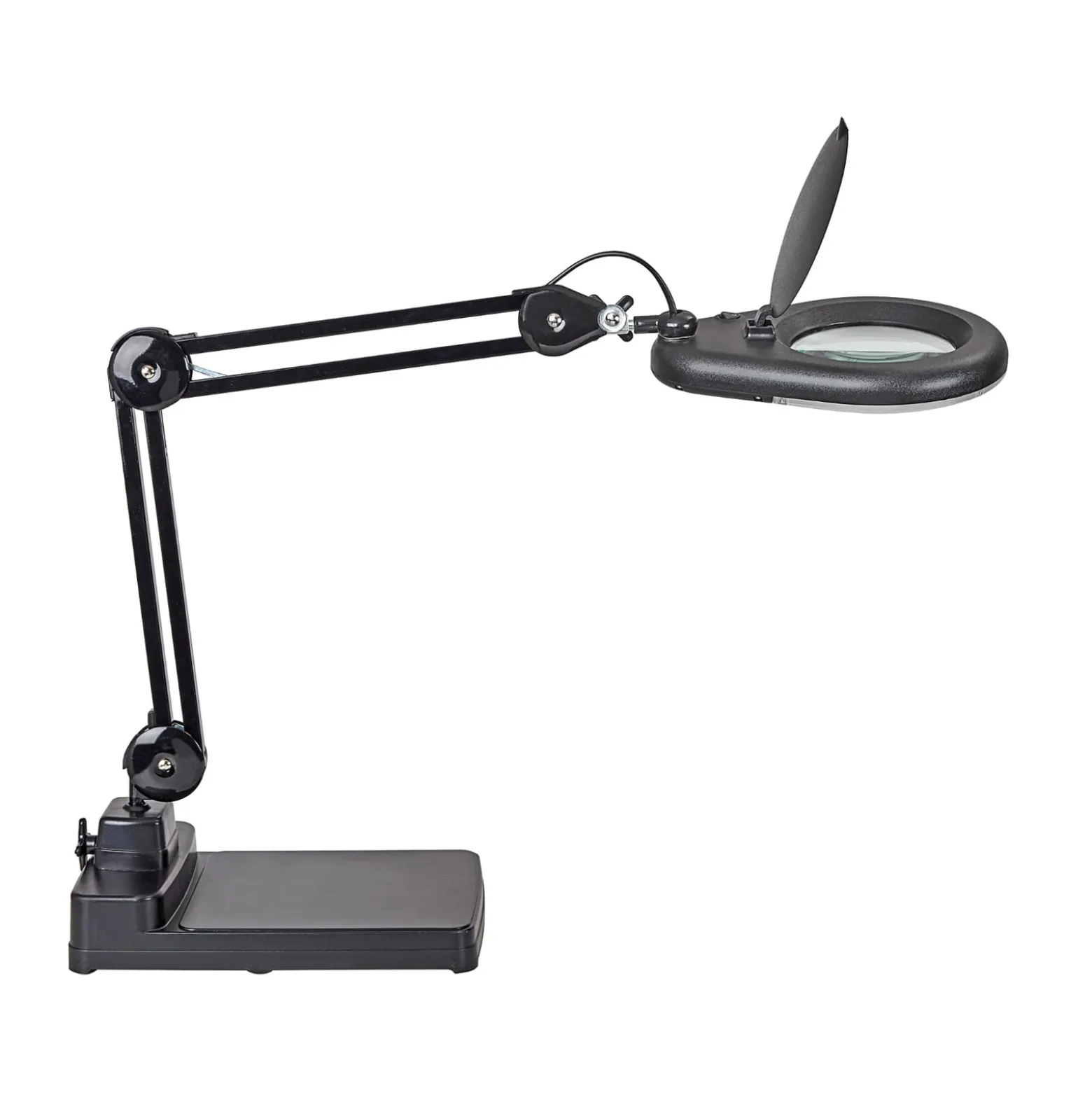 MAULviso LED-suurennuslasivalaisin, musta, 48 cm, metallia