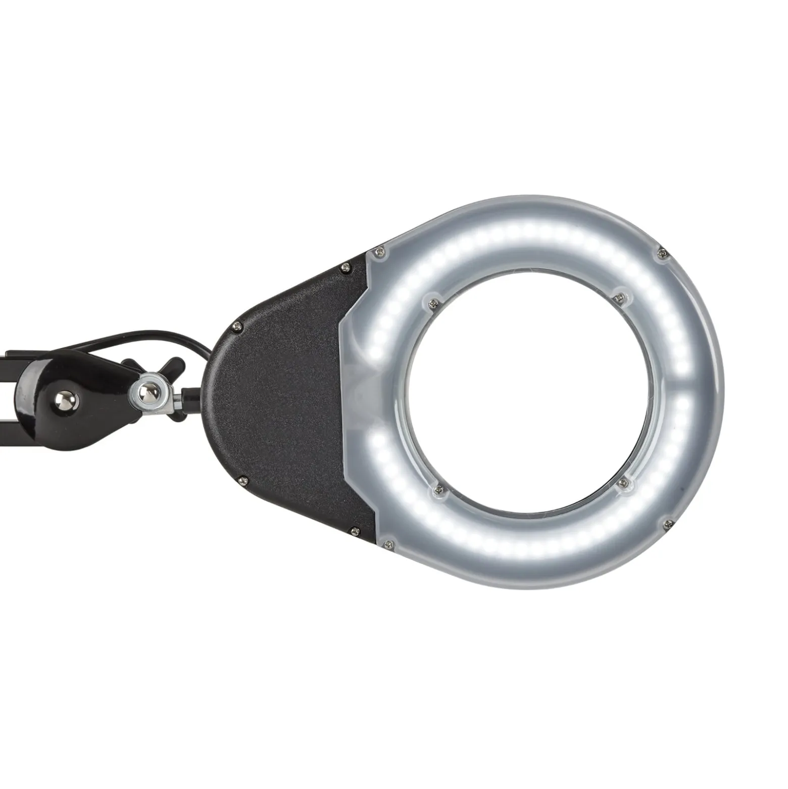 MAULviso LED-suurennuslasivalaisin, musta, 48 cm, metallia
