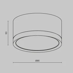 Maytoni downlight Hoop, musta/kulta Korkeus 5 cm Ø 8,5 cm GX53