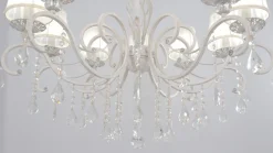 Maytoni Grace kattokruunu, valkoinen, 10 valoa, organza