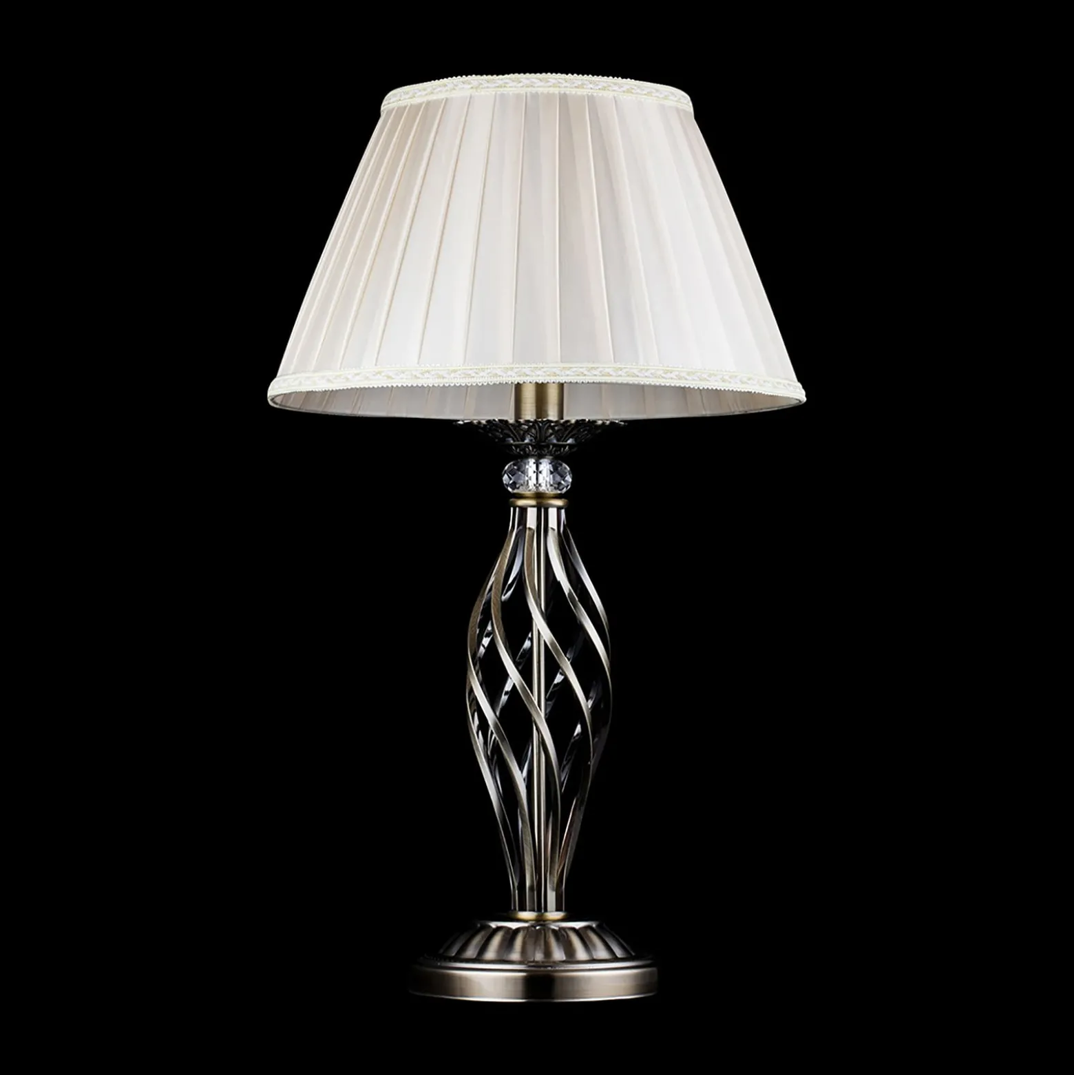 Maytoni Grace -pöytälamppu 1 lamppu messinki/beige