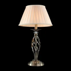 Maytoni Grace -pöytälamppu 1 lamppu messinki/beige