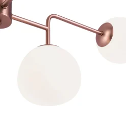 Maytoni kattokruunu Erich, messinki rosé, lasi/metalli 8-light.