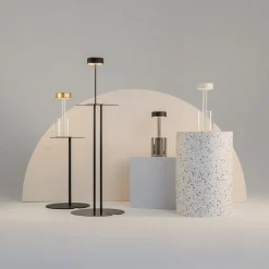 Maytoni ladattava LED-pöytävalaisin AI Collaboration, alumiini, musta