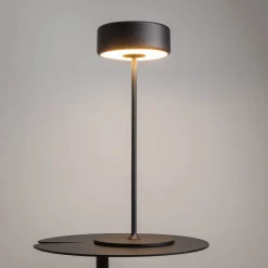 Maytoni ladattava LED-pöytävalaisin AI Collaboration, alumiini, musta