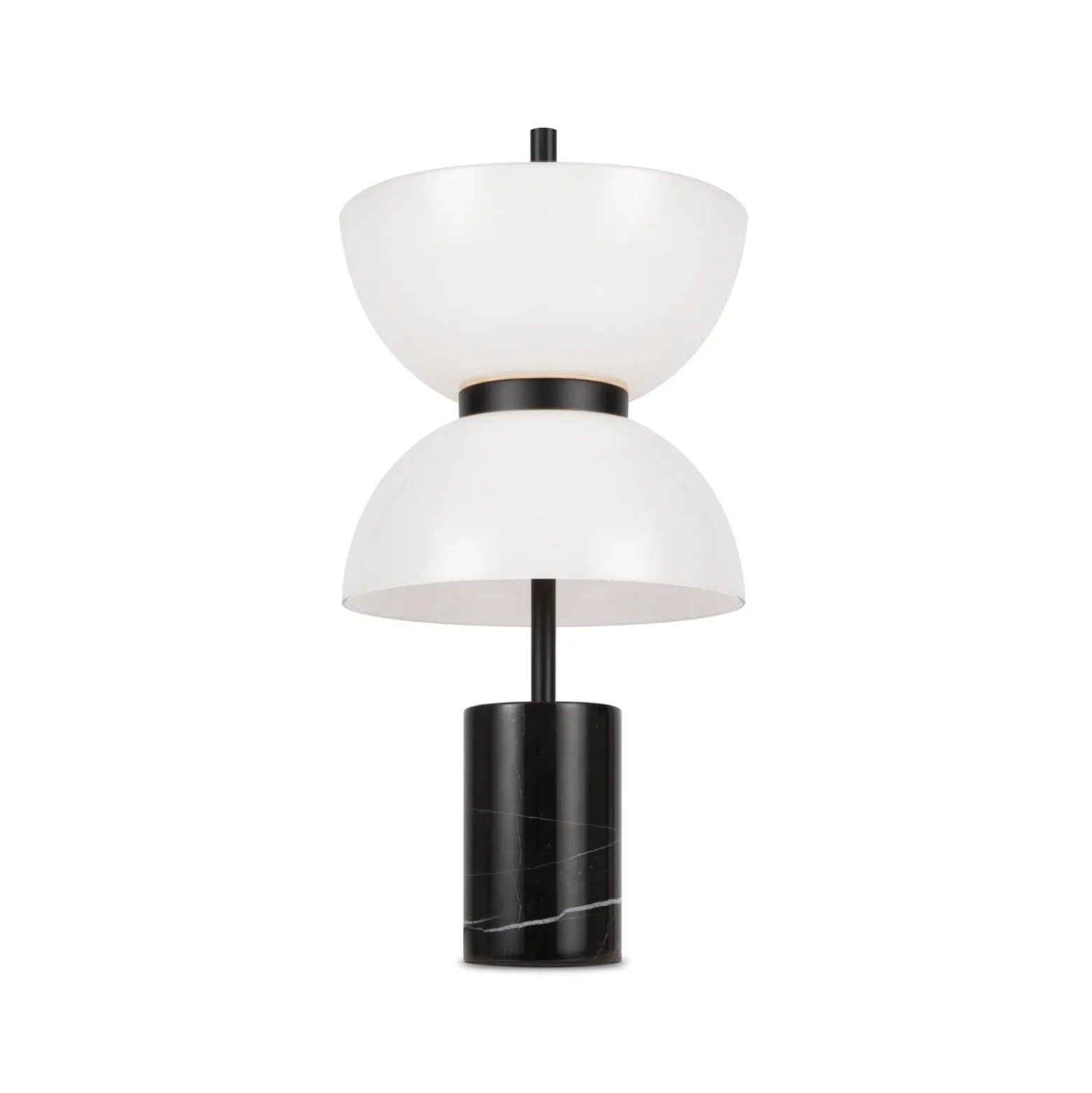 Maytoni LED-pöytävalaisin Kyoto, musta, korkeus 46 cm, marmori