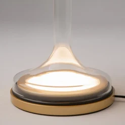 Maytoni LED-pöytävalaisin Spirito, kulta, lasi, korkeus 42 cm