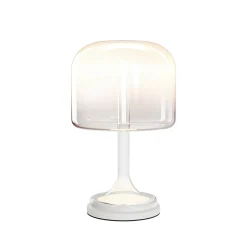 Maytoni LED-pöytävalaisin Spirito, valkoinen, lasi, korkeus 42 cm