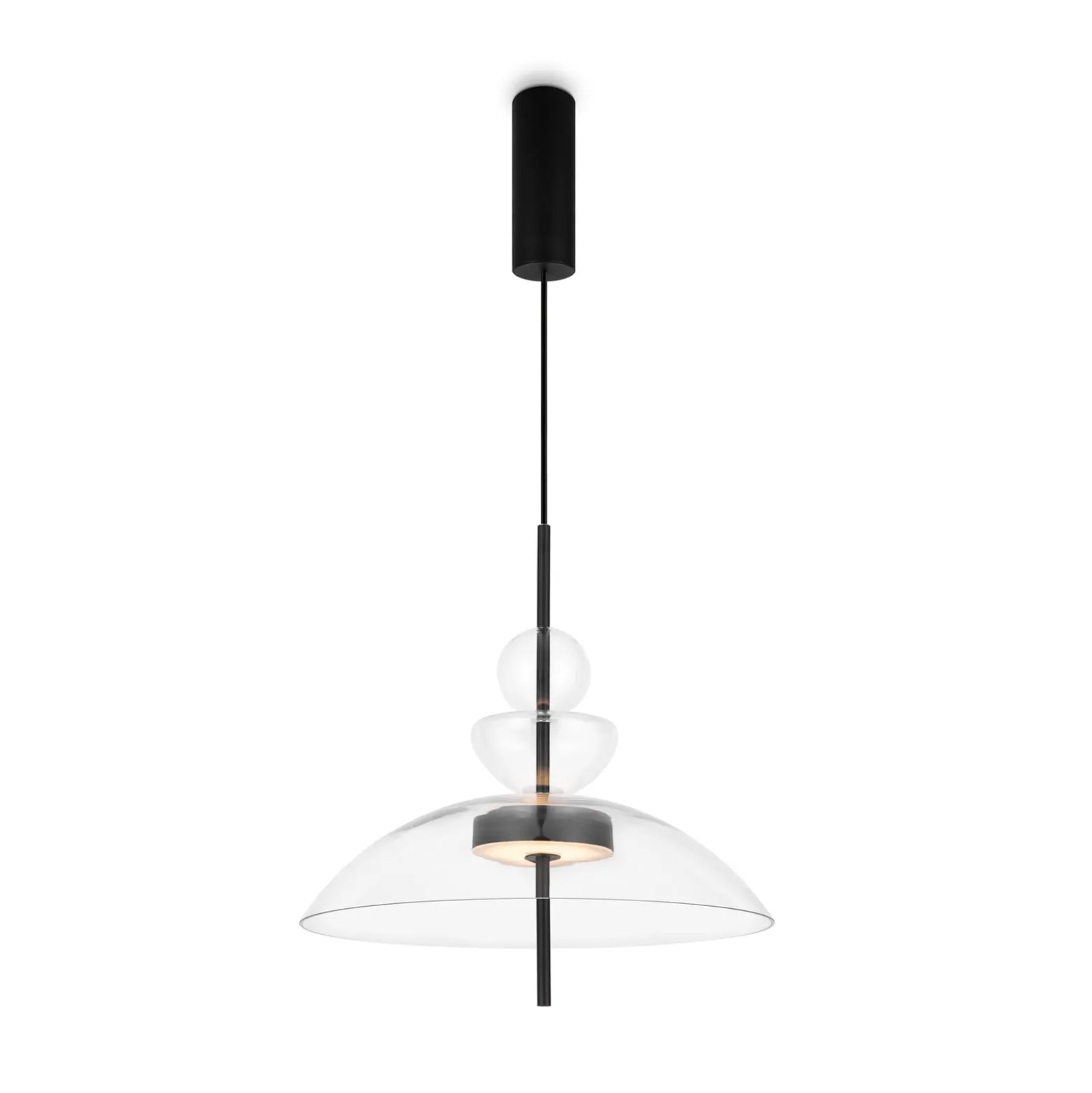 Maytoni LED-riippuvalaisin Bangkok, Ø 40 cm, kirkas, lasi