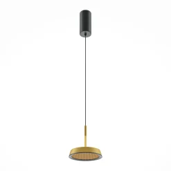 Maytoni LED-riippuvalaisin El, Ø 15,3 cm, kulta, alumiini