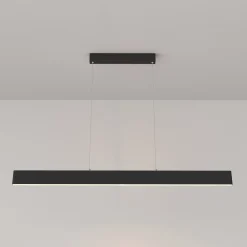 Maytoni LED-riippuvalaisin Step, musta, 118,5 cm, 3 000 K, alumiini