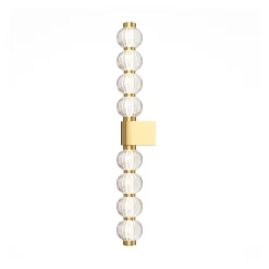 Maytoni LED-seinävalaisin Amulet, lineaarinen, 76 cm, kirkas / kultainen