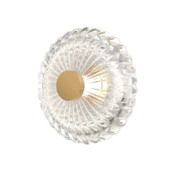 Maytoni LED-seinävalaisin Amulet, pyöreä, Ø 18 cm, kirkas / kultainen